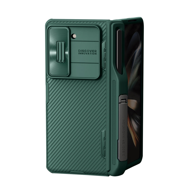 For Samsung Galaxy Z Fold5 NILLKIN Black Mirror Series Camshield PC Phone Case with Pen Slot(Green) - Galaxy Z Fold5 Cases by NILLKIN | Online Shopping South Africa | PMC Jewellery | Buy Now Pay Later Mobicred