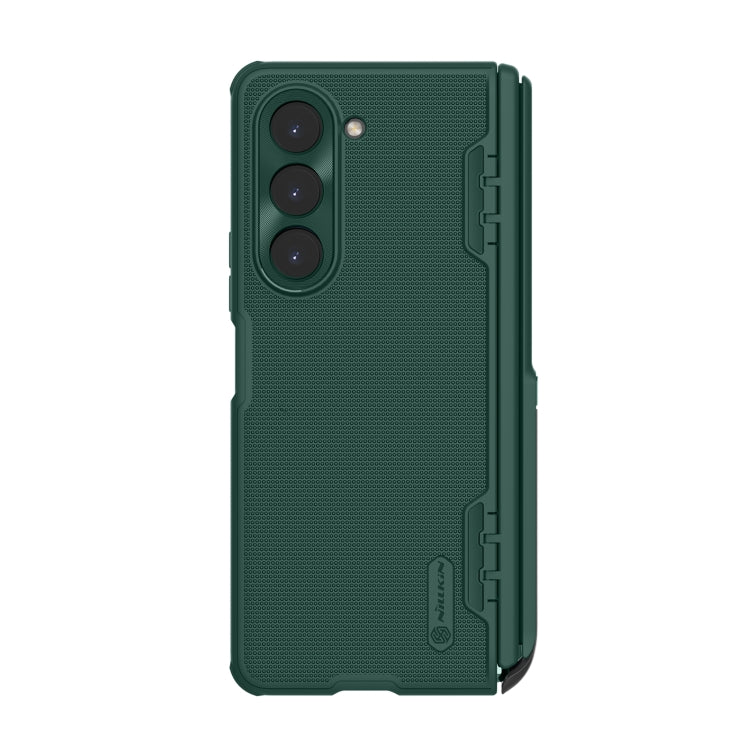 For Samsung Galaxy Z Fold5 NILLKIN Frosted Fold PC + TPU Phone Case with Holder(Green) - Galaxy Z Fold5 Cases by NILLKIN | Online Shopping South Africa | PMC Jewellery | Buy Now Pay Later Mobicred