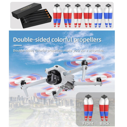 For DJI Air 3 Sunnylife 8747F Low Noise Quick-release Propellers, Style:2 Pairs Blue White - DIY Propeller by Sunnylife | Online Shopping South Africa | PMC Jewellery