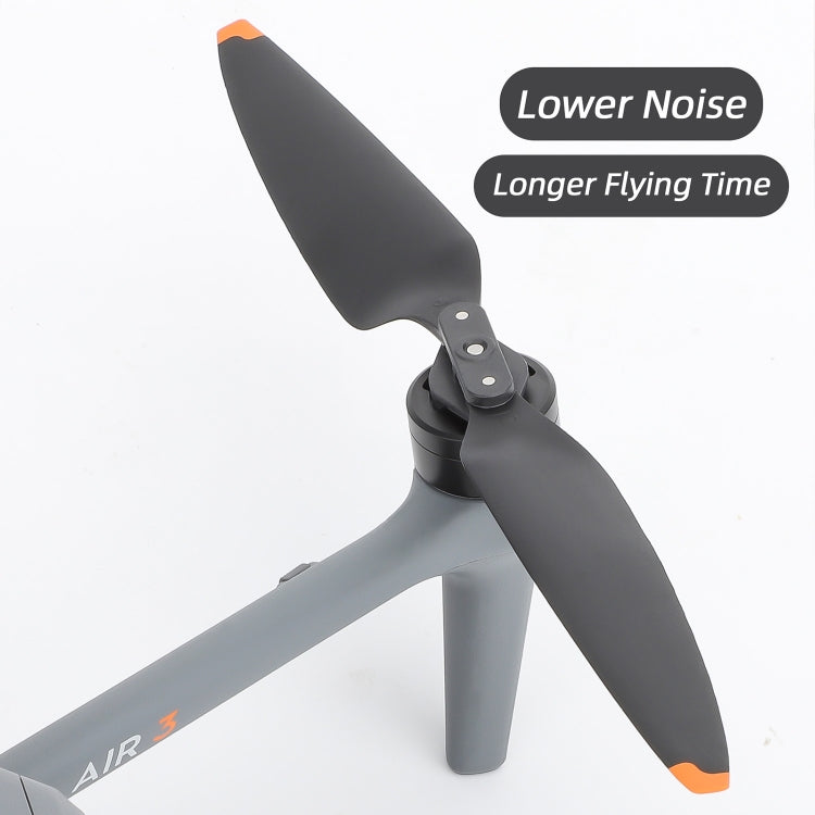 For DJI Air 3 Sunnylife 8747F Low Noise Quick-release Propellers, Style:1 Pair Silver Tip - DIY Propeller by Sunnylife | Online Shopping South Africa | PMC Jewellery