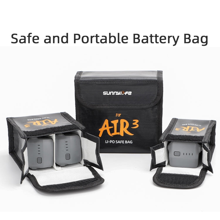For DJI Air 3 Sunnylife Battery Explosion-proof Safe Bag Protective Li-Po Safe Bag For 3pcs Batteries - Backpacks & Bags by Sunnylife | Online Shopping South Africa | PMC Jewellery