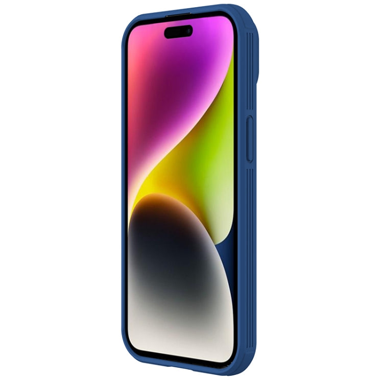 For iPhone 15 NILLKIN CamShield Pro PC Phone Case(Blue) - iPhone 15 Cases by NILLKIN | Online Shopping South Africa | PMC Jewellery | Buy Now Pay Later Mobicred