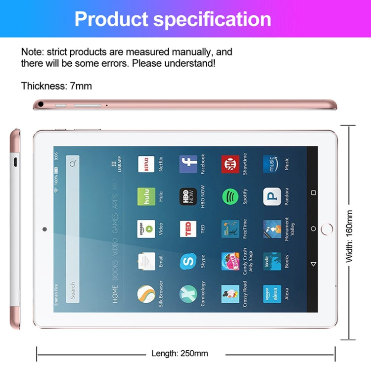 BDF P10 3G Phone Call Tablet PC 10.1 inch, 4GB+64GB, Android 10 MT8321 Quad Core, Support Dual SIM, EU Plug(Red) - BDF by BDF | Online Shopping South Africa | PMC Jewellery