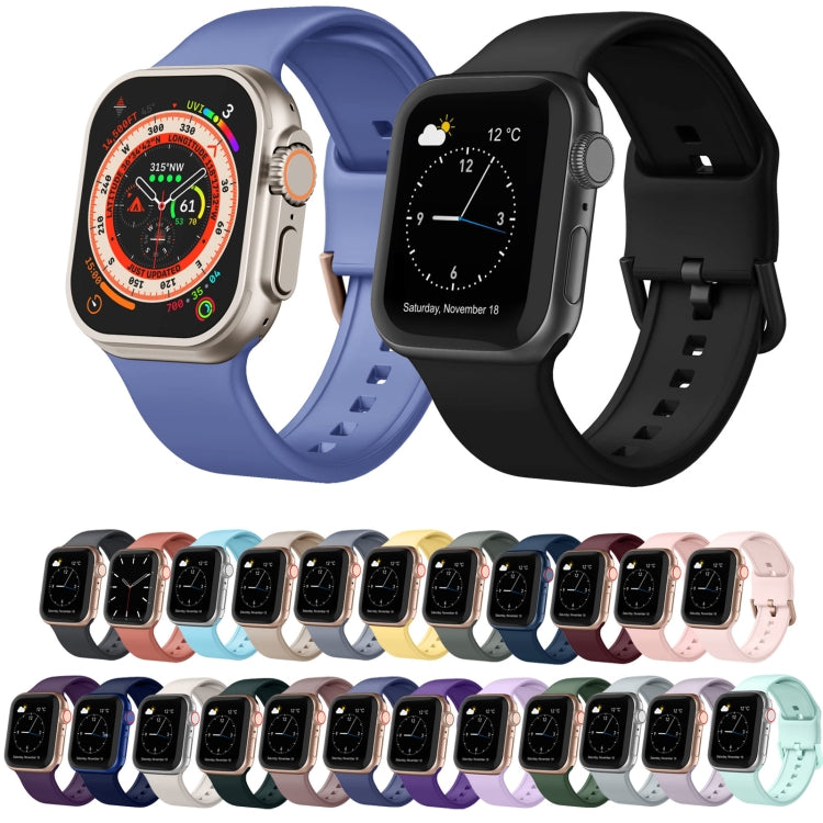 For Apple Watch 8 45mm Pin Buckle Silicone Watch Band(Light Blue) - Watch Bands by PMC TechLife | Online Shopping South Africa | PMC TechLife