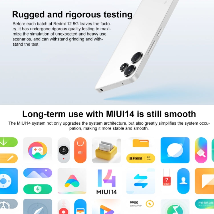 Xiaomi Redmi 12 5G, 8GB+256GB,  6.79 inch MIUI 14 Qualcomm Snapdragon 4 Gen2 Octa Core up to 2.2GHz, Network: 5G, Not Support Google Play(Dark Grey) - Xiaomi Redmi by Xiaomi | Online Shopping South Africa | PMC Jewellery | Buy Now Pay Later Mobicred