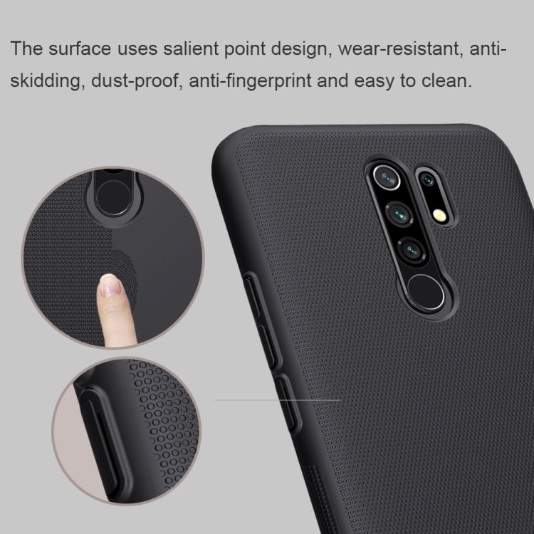 For Xiaomi Redmi 9 NILLKIN Frosted Concave-convex Texture PC Protective Case(Black) - Xiaomi Cases by NILLKIN | Online Shopping South Africa | PMC Jewellery