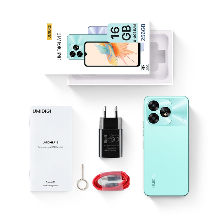 [HK Warehouse] UMIDIGI A15, 8GB+256GB, Face ID & Side Fingerprint Identification, 6.7 inch Android 13 Unisoc T616 Octa Core, Network: 4G, NFC, OTG(Graphite Black) - UMIDIGI by UMIDIGI | Online Shopping South Africa | PMC Jewellery