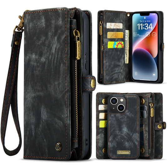 For iPhone 15 CaseMe 008 Detachable Multifunctional Leather Phone Case(Black) - iPhone 15 Cases by CaseMe | Online Shopping South Africa | PMC Jewellery | Buy Now Pay Later Mobicred