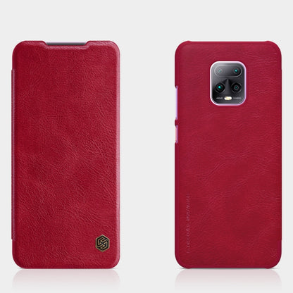 For Xiaomi Redmi 10X 5G NILLKIN QIN Series Crazy Horse Texture Horizontal Flip Leather Case with Card Slot(Red) - Xiaomi Cases by NILLKIN | Online Shopping South Africa | PMC Jewellery