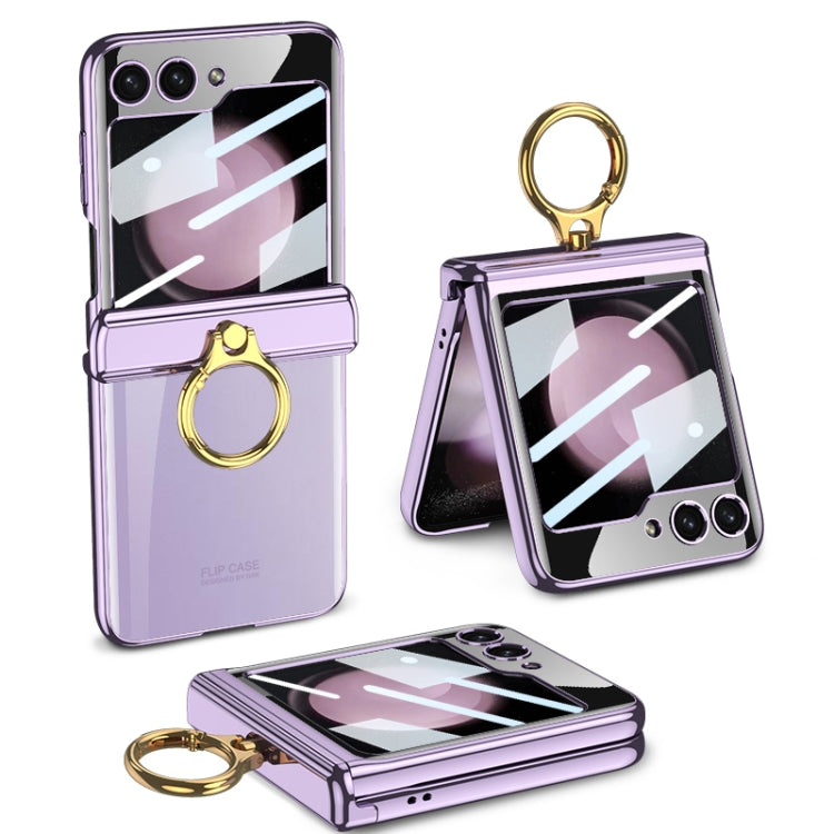 For Samsung Galaxy Z Flip5 GKK Magnetic Folding Phantom Rotary Phone Case with Ring Holder(Purple) - Galaxy Z Flip5 Cases by GKK | Online Shopping South Africa | PMC Jewellery