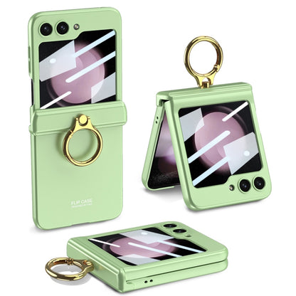 For Samsung Galaxy Z Flip5 GKK Integrated Magnetic Hinge Phone Case with Ring Holder(Matcha Green) - Galaxy Z Flip5 Cases by GKK | Online Shopping South Africa | PMC Jewellery