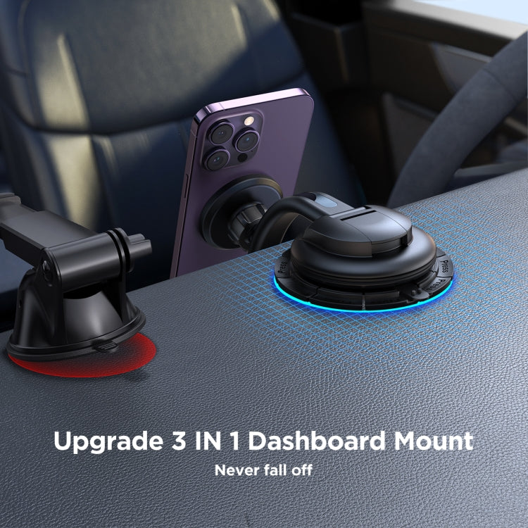 JOYROOM JR-ZS366-W 2 in 1 Dashboard Air Vent Magnetic Car Phone Mount Kit(Black) - Car Holders by JOYROOM | Online Shopping South Africa | PMC Jewellery