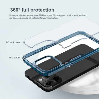 For iPhone 15 Pro NILLKIN Ultra Clear PC + TPU Phone Case(Blue) - iPhone 15 Pro Max Cases by NILLKIN | Online Shopping South Africa | PMC Jewellery