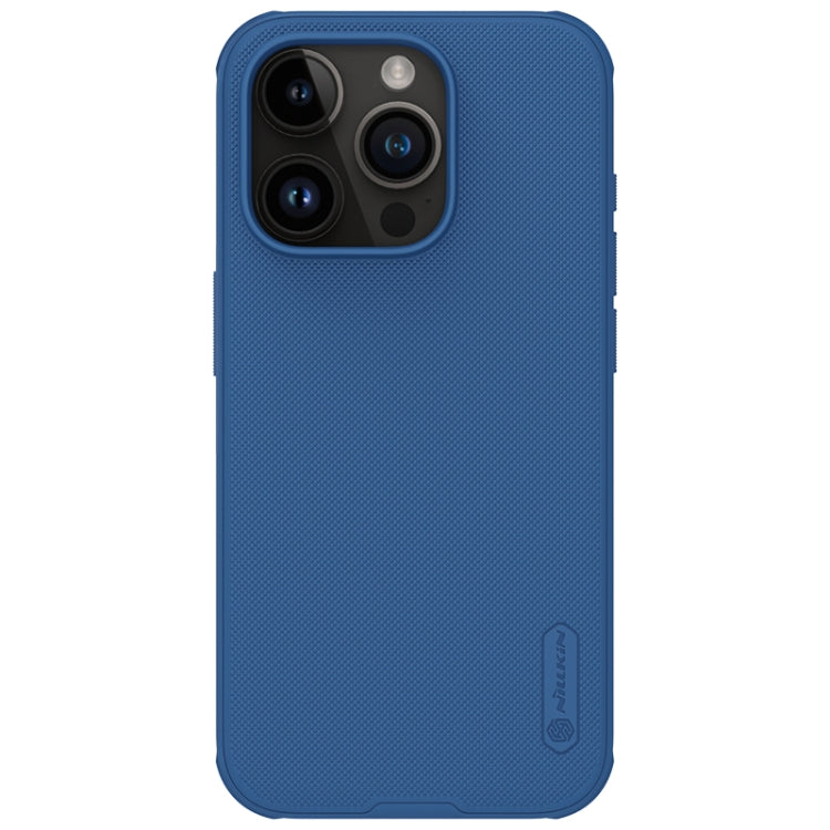 For iPhone 15 Pro NILLKIN Frosted Shield Pro PC + TPU Phone Case(Blue) - iPhone 15 Pro Cases by NILLKIN | Online Shopping South Africa | PMC Jewellery | Buy Now Pay Later Mobicred