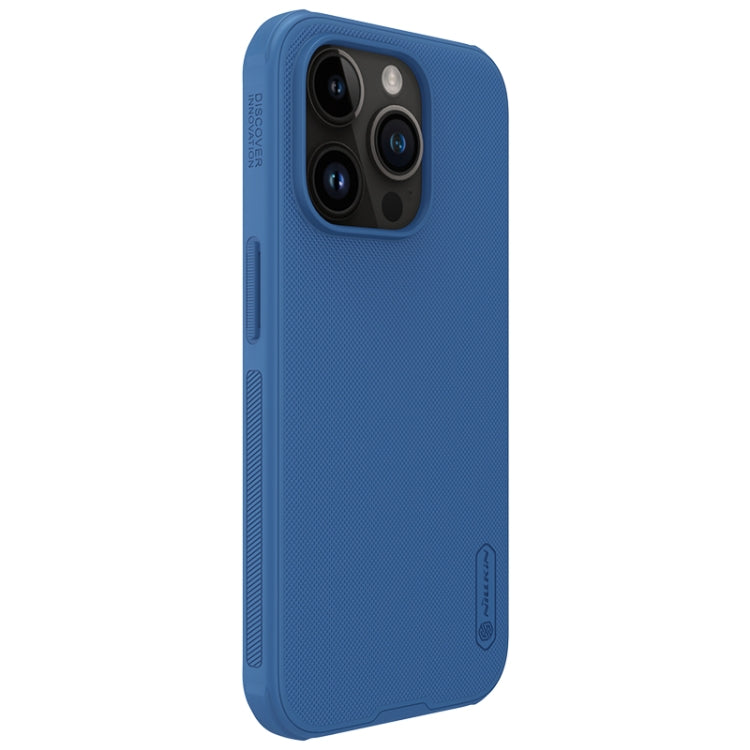 For iPhone 15 Pro NILLKIN Frosted Shield Pro PC + TPU Phone Case(Blue) - iPhone 15 Pro Cases by NILLKIN | Online Shopping South Africa | PMC Jewellery | Buy Now Pay Later Mobicred