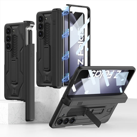 For Samsung Galaxy Z Fold5 GKK Integrated Folding Battle Shell PC Phone Case with Pen Box(Black) - Galaxy Z Fold5 Cases by GKK | Online Shopping South Africa | PMC Jewellery | Buy Now Pay Later Mobicred