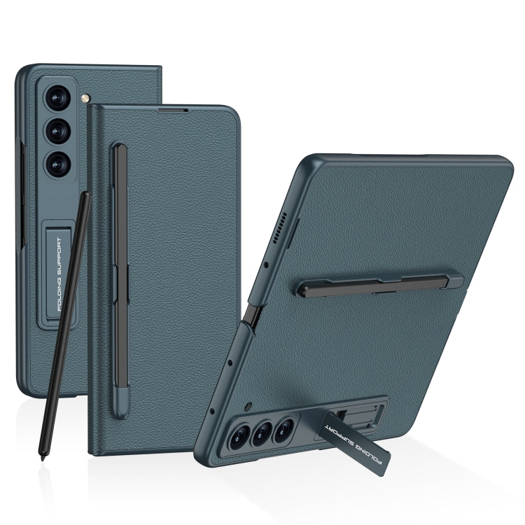 For Samsung Galaxy Z Fold5 GKK Flip Leather All-Inclusive Phone Case with Pen Holder(Green) - Galaxy Z Fold5 Cases by GKK | Online Shopping South Africa | PMC Jewellery