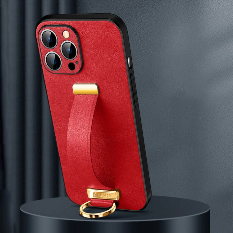 For iPhone 15 Pro Max SULADA Tide Cool Series PC + Leather Texture Skin Feel Phone Case(Red) - iPhone 15 Pro Max Cases by SULADA | Online Shopping South Africa | PMC TechLife | Buy Now Pay Later Mobicred