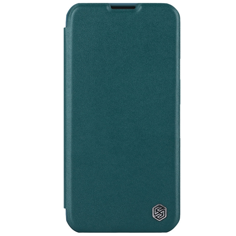 For iPhone 15 Pro NILLKIN QIN Series Pro Plain Leather Phone Case(Green) - iPhone 15 Pro Cases by NILLKIN | Online Shopping South Africa | PMC Jewellery | Buy Now Pay Later Mobicred