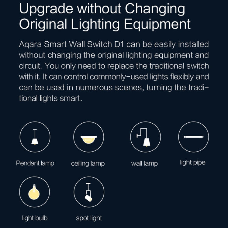 Original Xiaomi Youpin Aqara Smart Wall Switch D1, Zero FireWire Three Button Version - free shipping - PMC TechLife - Order now!