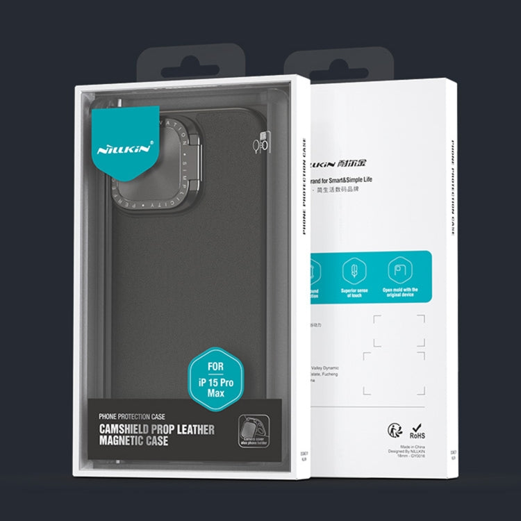 For iPhone 15 Pro Max NILLKIN CamShield Prop Series SagSafe PC + TPU Magnetic Phone Case(Blue) - iPhone 15 Pro Max Cases by NILLKIN | Online Shopping South Africa | PMC Jewellery | Buy Now Pay Later Mobicred