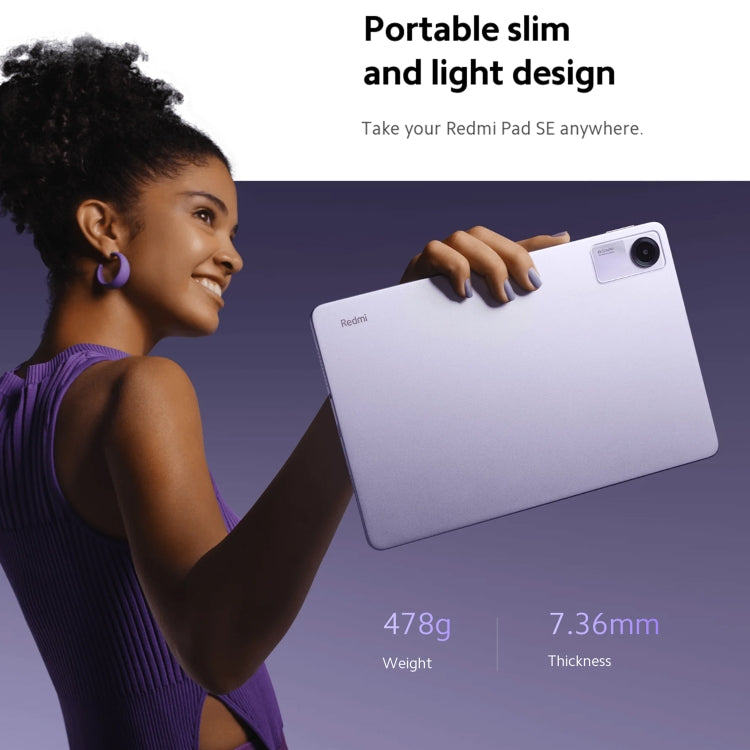 Xiaomi Redmi Pad SE 11 inch, 8GB+128GB, MIUI Pad 14 OS Qualcomm Snapdragon 680 Octa Core, Not Support Google Play(Purple) - Other by Xiaomi | Online Shopping South Africa | PMC Jewellery | Buy Now Pay Later Mobicred