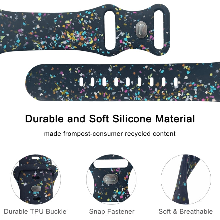 For Apple Watch Serie 2 38mm Floral Silicone Watch Band(Blue) - Watch Bands by PMC TechLife | Online Shopping South Africa | PMC TechLife