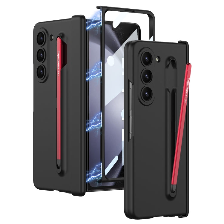 For Samsung Galaxy Z Fold5 5G GKK Integrated Fold Hinge Phone Case with Pen Slots, No Include Pen(Black+Red) - Galaxy Z Fold5 Cases by GKK | Online Shopping South Africa | PMC Jewellery | Buy Now Pay Later Mobicred