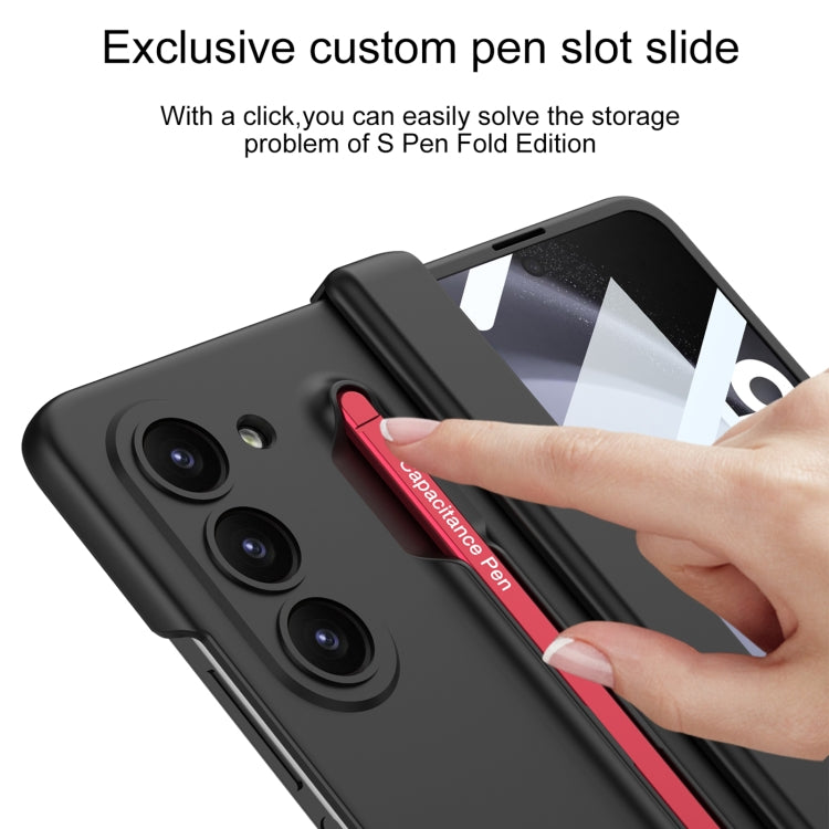 For Samsung Galaxy Z Fold5 5G GKK Integrated Fold Hinge Phone Case with Pen Slots, No Include Pen(Black+Red) - Galaxy Z Fold5 Cases by GKK | Online Shopping South Africa | PMC Jewellery | Buy Now Pay Later Mobicred