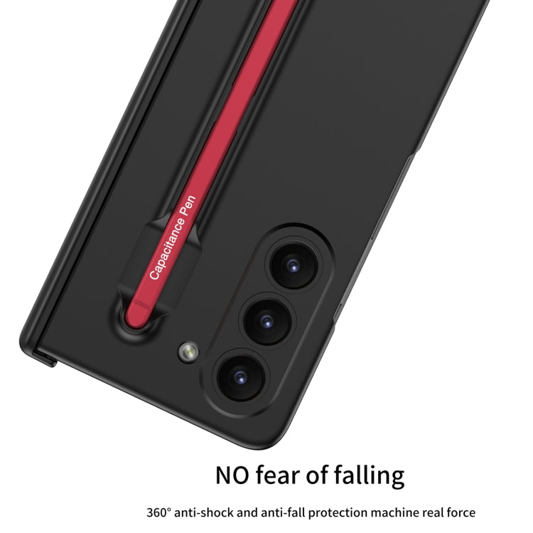 For Samsung Galaxy Z Fold5 5G GKK Integrated Fold Hinge Phone Case with Pen Slots, No Include Pen(Black+Red) - Galaxy Z Fold5 Cases by GKK | Online Shopping South Africa | PMC Jewellery | Buy Now Pay Later Mobicred