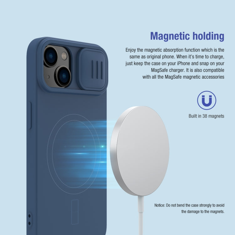 For iPhone 15 Plus NILLKIN CamShield MagSafe Liquid Silicone Phone Case(Black) - free shipping - PMC TechLife - Order now!