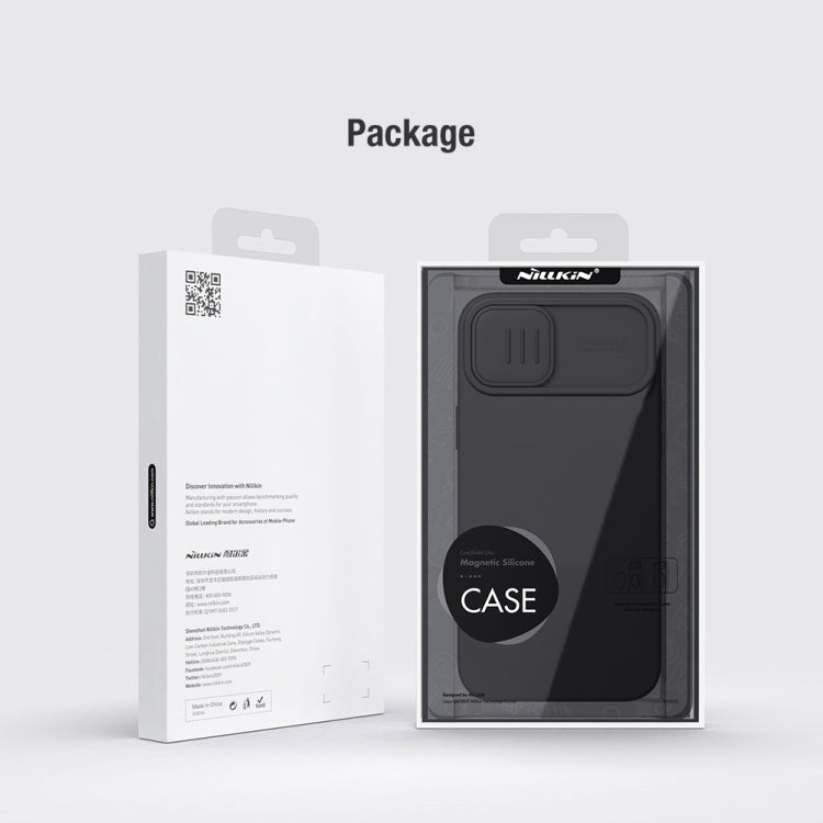 For iPhone 15 Plus NILLKIN CamShield MagSafe Liquid Silicone Phone Case(Black) - free shipping - PMC TechLife - Order now!