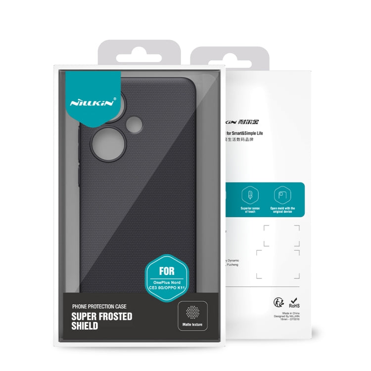 For OnePlus Nord CE3 5G NILLKIN Frosted PC Phone Case(White) - OnePlus Cases by NILLKIN | Online Shopping South Africa | PMC Jewellery | Buy Now Pay Later Mobicred