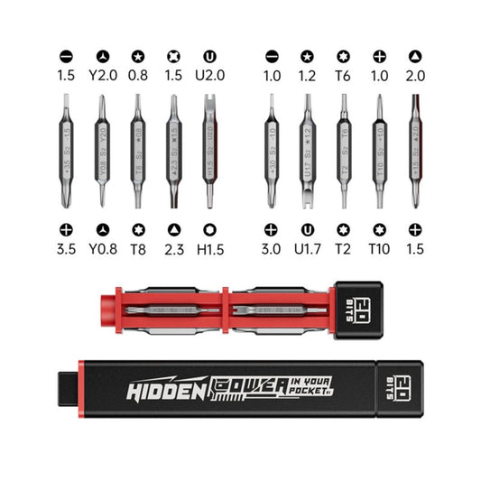 JAKEMY JM-8195 21 in 1 S-2 Bits Square Handle Design Screwdirver(Black) - Screwdriver Set by JAKEMY | Online Shopping South Africa | PMC Jewellery