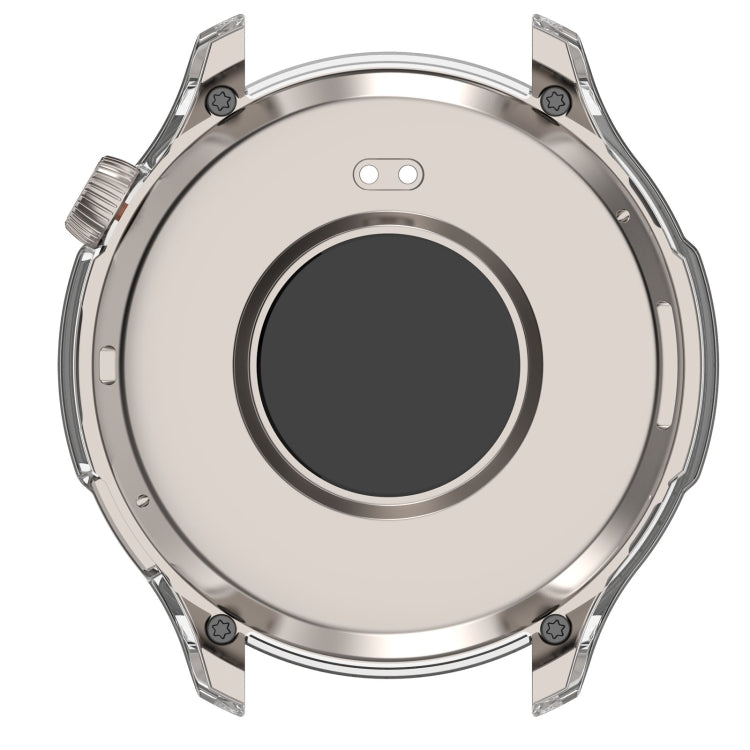 For Amazfit Balance A2286 PC + Tempered Film Integrated Watch Protective Case(Transparent White) - Watch Cases by PMC TechLife | Online Shopping South Africa | PMC TechLife