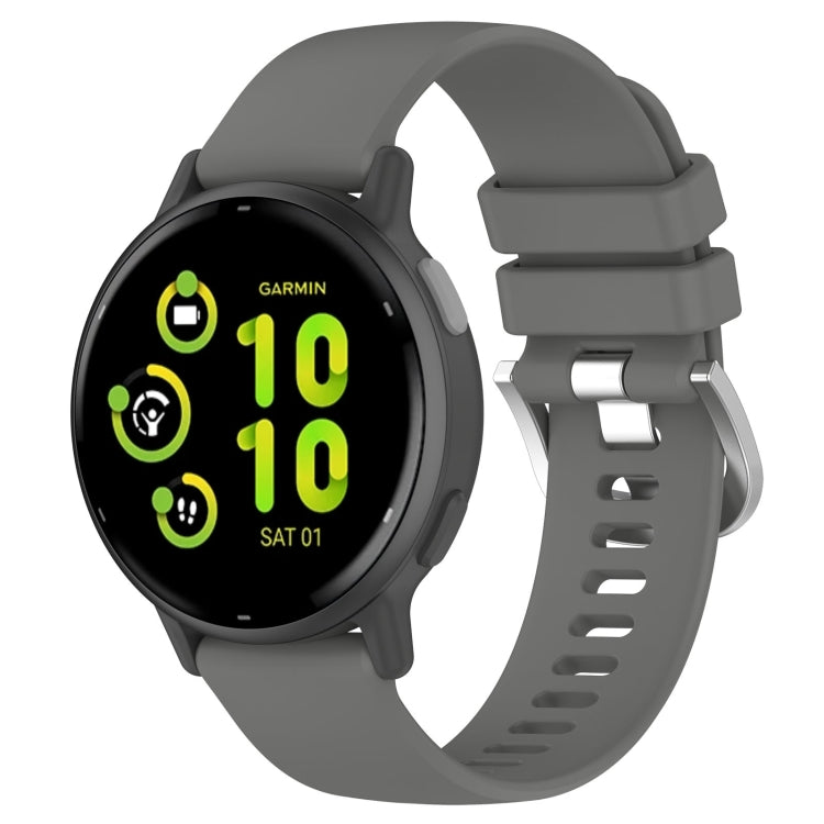 For Garmin vivoactive 5 / Active 5 20mm Silicone Watch Band(Dark Grey) - Watch Bands by PMC Jewellery | Online Shopping South Africa | PMC Jewellery