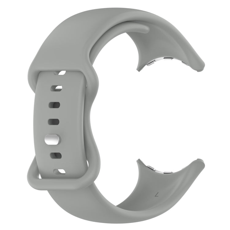 For Google Pixel Watch 2 Solid Color Silicone Watch Band, Size:L Size(Grey) - free shipping - PMC TechLife - Order now!