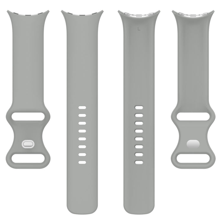 For Google Pixel Watch 2 Solid Color Silicone Watch Band, Size:L Size(Grey) - free shipping - PMC TechLife - Order now!