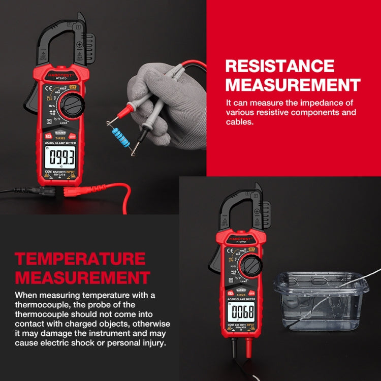 HABOTEST HT207D Multifunctional Digital Clamp Multimeter - Digital Multimeter by HABOTEST | Online Shopping South Africa | PMC Jewellery | Buy Now Pay Later Mobicred