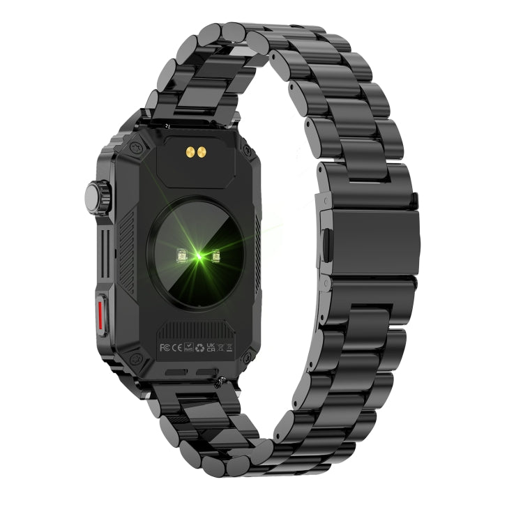 CF26 1.57inch BT5.2 Smart Bracelet Support Sleep Detection, Style:Steel Strap(Black) - free shipping - PMC TechLife - Order now!