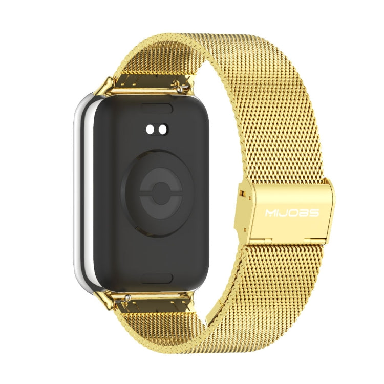 For Xiaomi Mi Band 8 Pro Mijobs Milan Buckle Stainless Steel Watch Band(Gold) - Watch Bands by MIJOBS | Online Shopping South Africa | PMC Jewellery