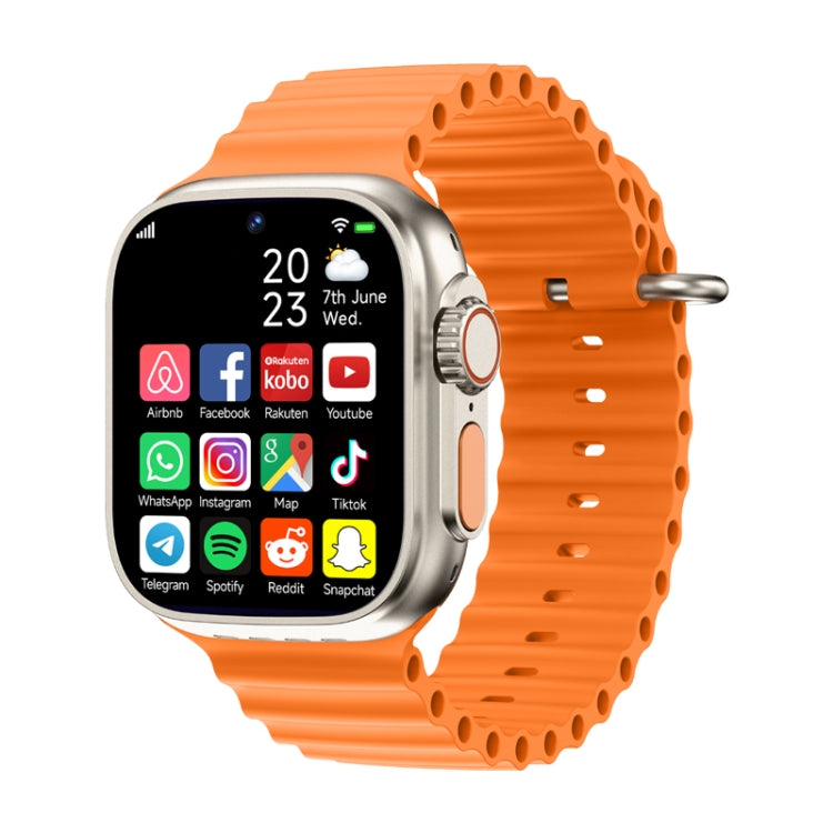 GS37 1.95 inch Screen Smart Phone Watch, 1GB+16GB, Android 9.0, Spreadtrum SL8541E, Network: 4G, Single Nano SIM, Front & Rear Camera(Orange Gold) - Smart Watches by PMC Jewellery | Online Shopping South Africa | PMC Jewellery