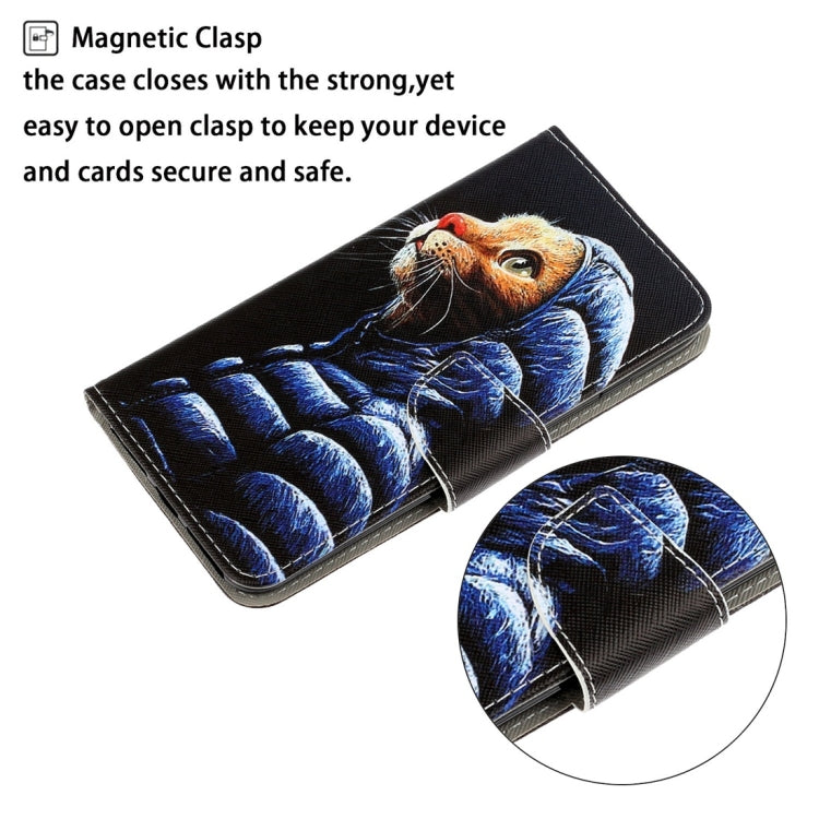 For Xiaomi Redmi 9A 3D Colored Drawing Horizontal Flip PU Leather Case with Holder & Card Slots & Wallet(Down Jacket Cat) - Xiaomi Cases by PMC Jewellery | Online Shopping South Africa | PMC Jewellery