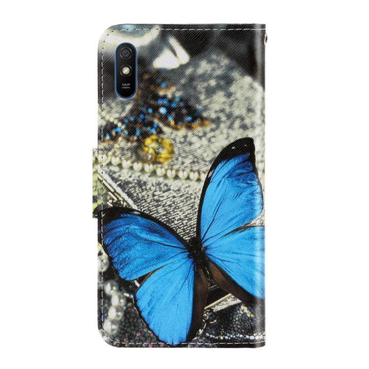 For Xiaomi Redmi 9A 3D Colored Drawing Horizontal Flip PU Leather Case with Holder & Card Slots & Wallet(A Butterfly) - Xiaomi Cases by PMC Jewellery | Online Shopping South Africa | PMC Jewellery