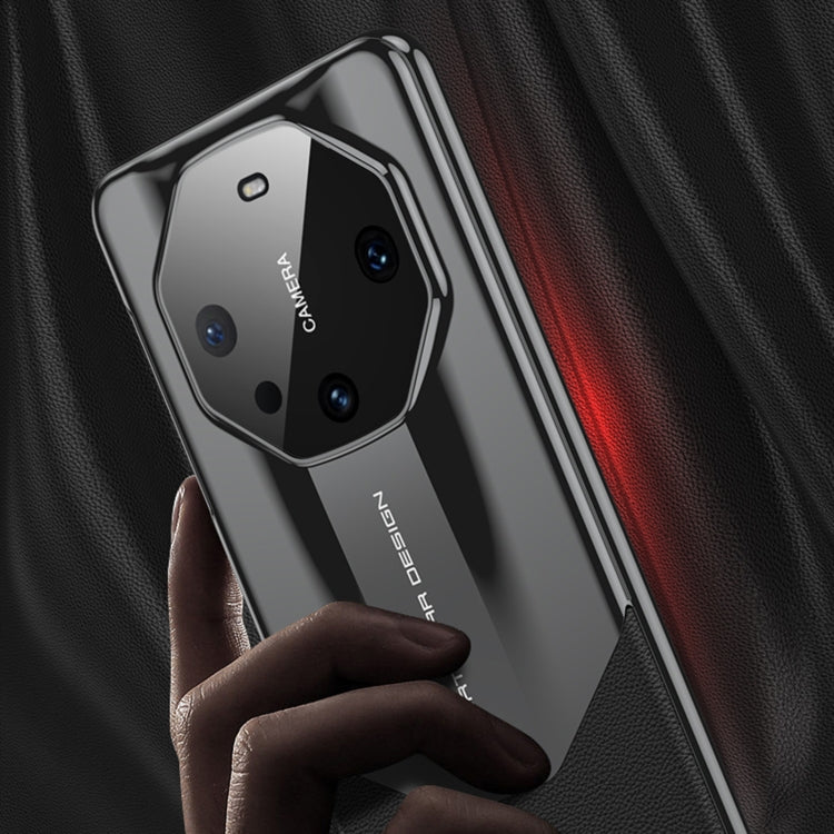 For Huawei Mate 60 Pro GKK Leather Supercar Shockproof Phone Case(Black) - Huawei Cases by GKK | Online Shopping South Africa | PMC TechLife | Buy Now Pay Later Mobicred