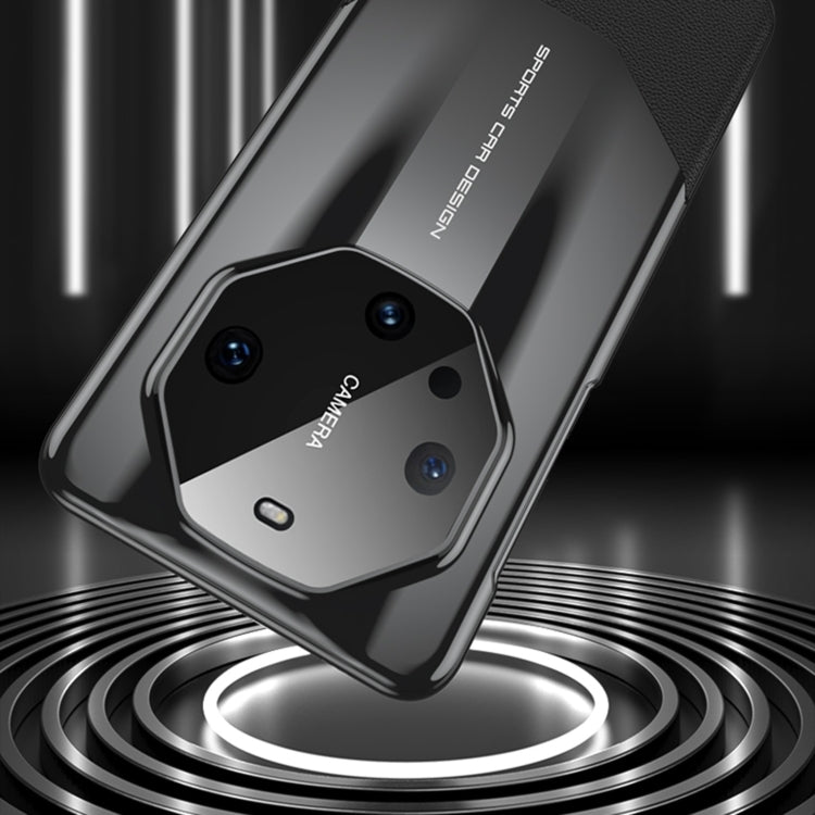 For Huawei Mate 60 Pro GKK Leather Supercar Shockproof Phone Case(Black) - Huawei Cases by GKK | Online Shopping South Africa | PMC TechLife | Buy Now Pay Later Mobicred