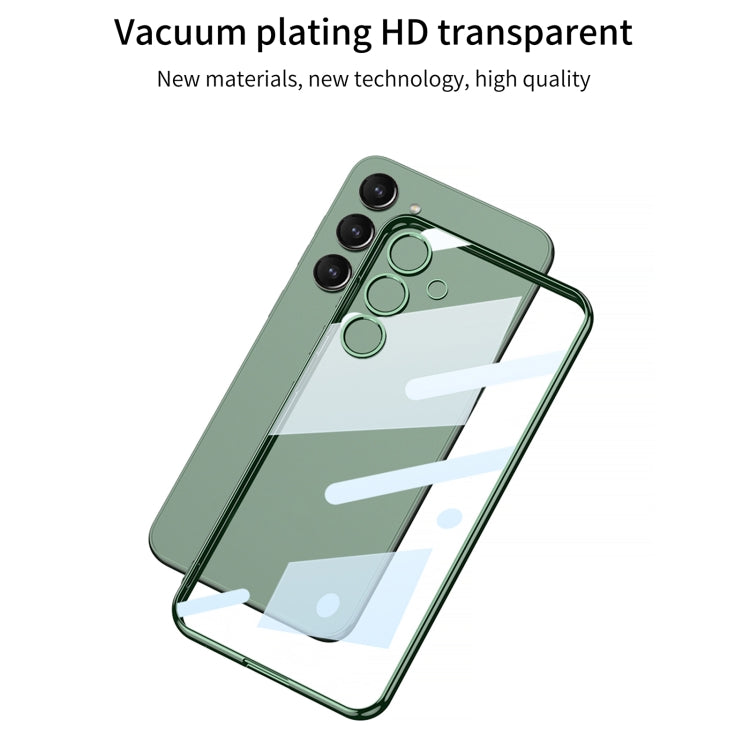 For Samsung Galaxy S24 GKK Plating Transparent TPU Phone Case, Without pen(Green) - Galaxy S24 5G Cases by GKK | Online Shopping South Africa | PMC Jewellery | Buy Now Pay Later Mobicred