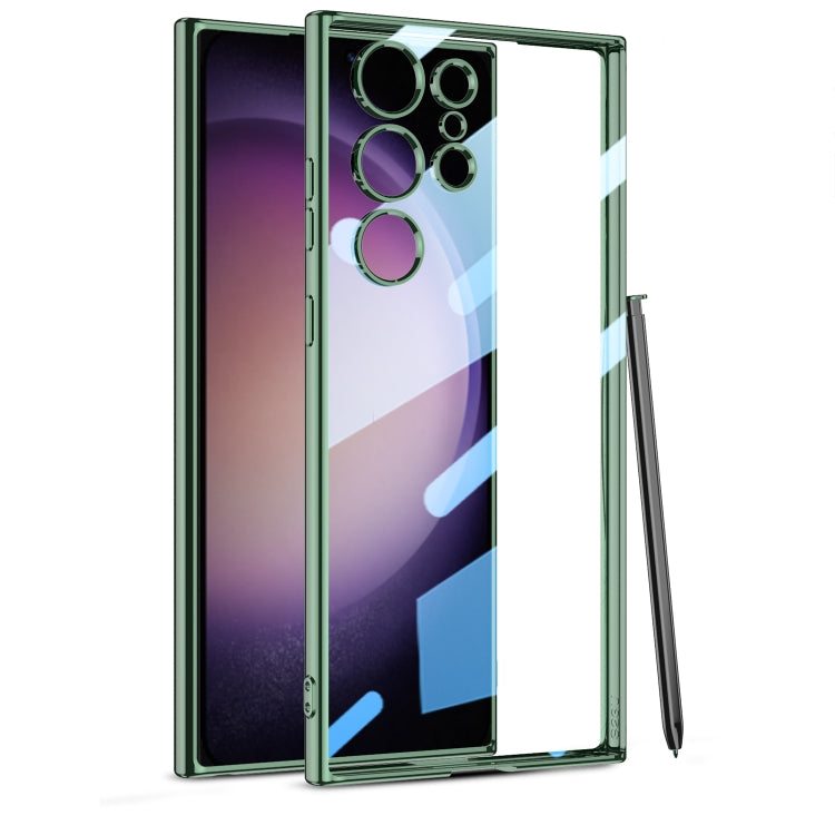 For Samsung Galaxy S24 Ultra GKK Plating Transparent TPU Phone Case, Without pen(Green) - Galaxy S24 Ultra 5G Cases by GKK | Online Shopping South Africa | PMC TechLife | Buy Now Pay Later Mobicred