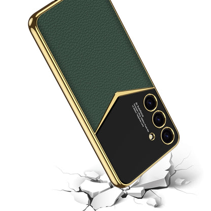 For Samsung Galaxy S24 5G GKK Plating Soft TPU + Leather Full Coverage Phone Case without Pen(Carbon Fibre) - Galaxy S24 5G Cases by GKK | Online Shopping South Africa | PMC Jewellery | Buy Now Pay Later Mobicred