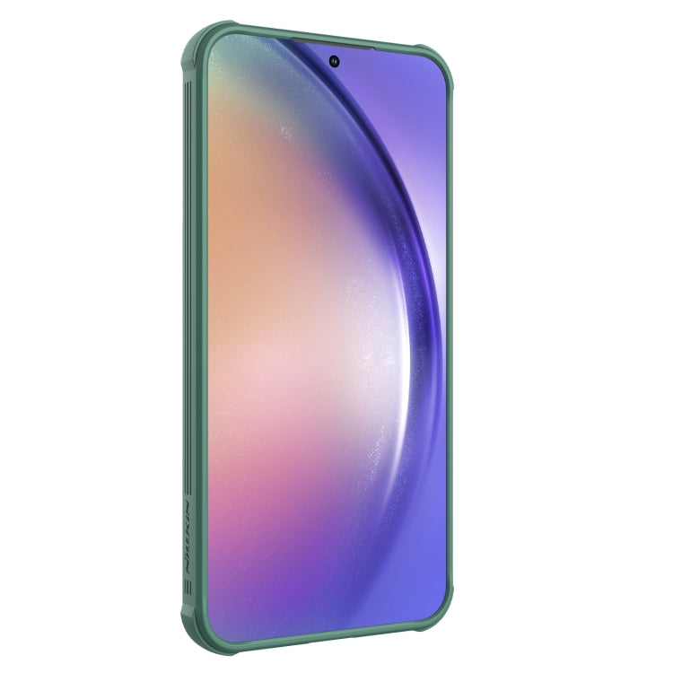 For Samsung Galaxy A55 NILLKIN Black Mirror Pro Series Camshield PC Phone Case(Green) - Galaxy Phone Cases by NILLKIN | Online Shopping South Africa | PMC Jewellery | Buy Now Pay Later Mobicred